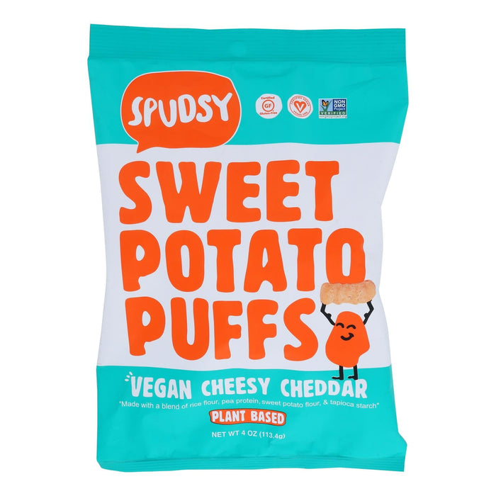 Spudsy Sweet Potato Puffs, Cheddar Cheese - 4 Ounce, 12 Pack