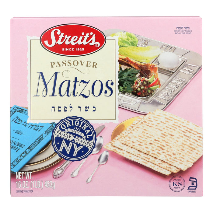 Streit's Kosher for Passover Matzo - Case of 30 - 1 Lb