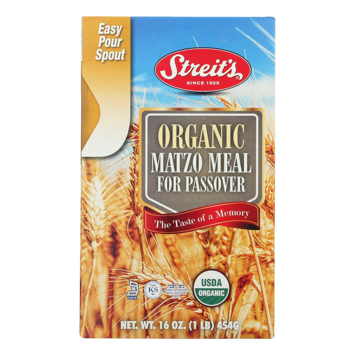 Streit's Organic Matzo Meal for Passover, 16 oz, Case of 12