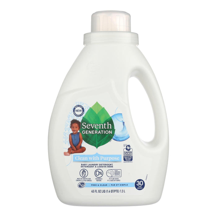 Seventh Generation Liquid Laundry Baby Free Clear, 45 fl. oz. (Pack of 6)