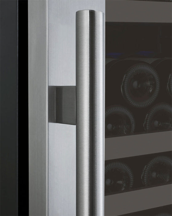 24" Wide FlexCount II Tru-Vino 177 Bottle Single Zone Stainless Steel Left Hinge Wine Refrigerator