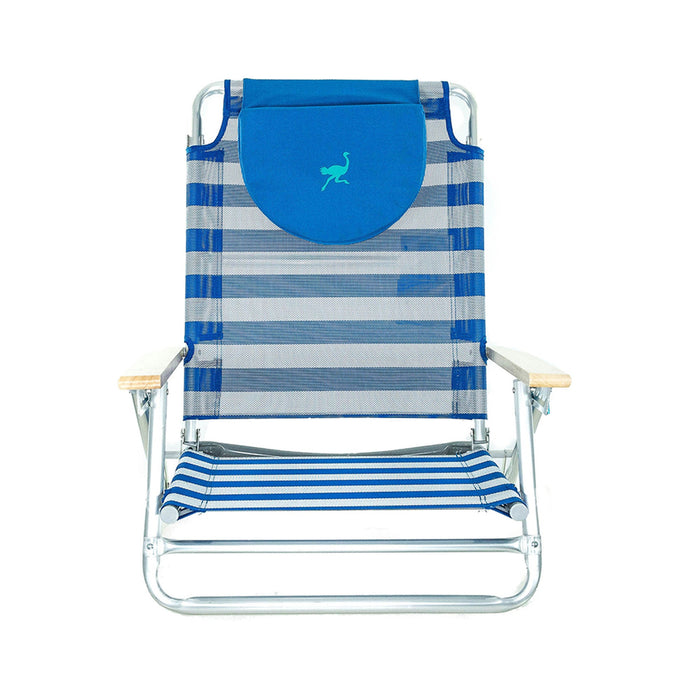 Ostrich South Beach Sand Chair, Portable Outdoor Camping Pool Recliner, Stripe