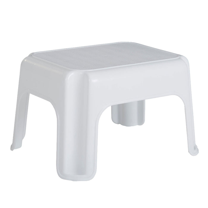 Rubbermaid Durable Roughneck Plastic Family Sturdy Small Step Stool, White