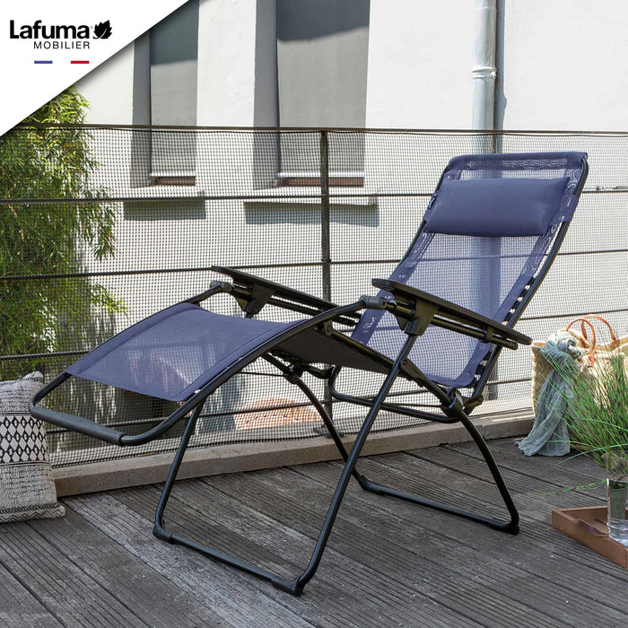 Lafuma LFM3118-8547 Futura Gravity Outdoor Lounge Recliner, Ocean Blue