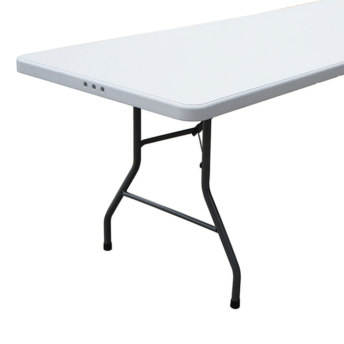 Plastic Development Group 816 Fold In Half 8 Foot Folding Banquet Table, White