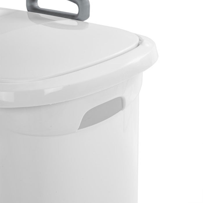 Sterilite White Laundry Hamper With Lift-Top, Wheels, And Pull Handle, 18 Pack