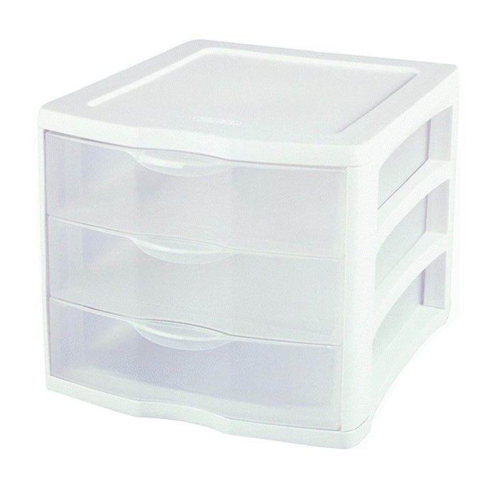 Sterilite 5 Drawer Desk Storage Bin, 4 Pack & 3 Drawer Desk Storage Bin, 4 Pack