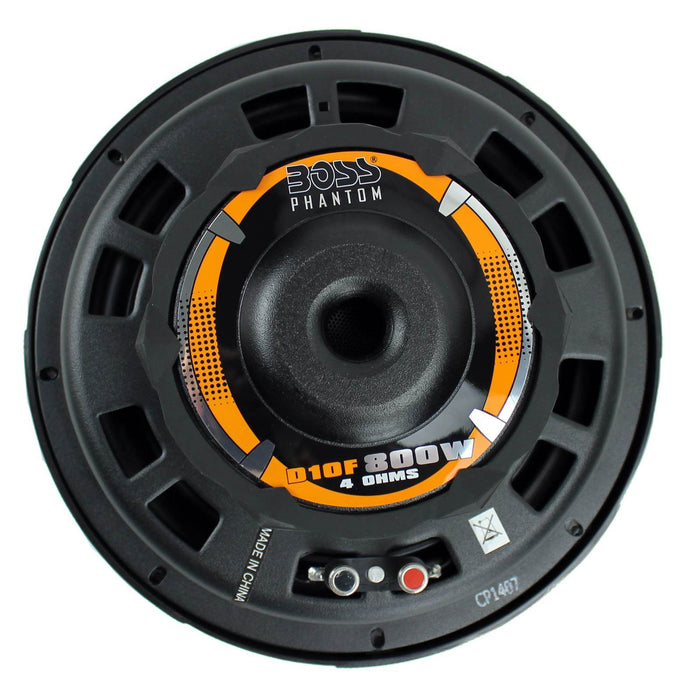 Boss 10 Inch 800W Shallow Slim Car Audio Subwoofer Power Sub Woofer Flat D10F