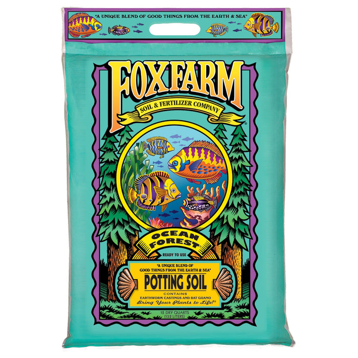 FoxFarm Ocean Forest Organic Garden Potting Soil Mix, 12 Quart Bag (12 Pack)