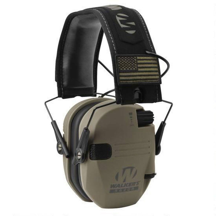 Walker's Razor Slim Shooter Electronic Hearing Earmuff, Tan Patriot (3 Pack)