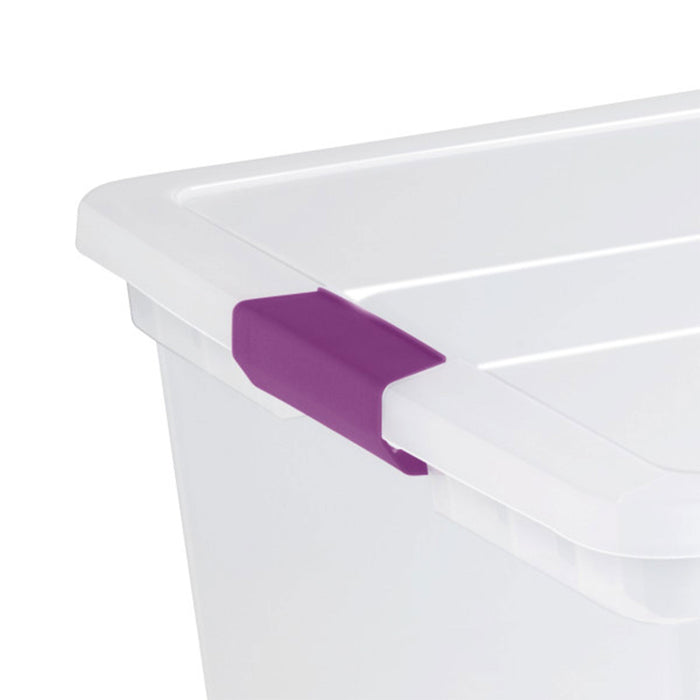 Sterilite 110 Qt ClearView Latch Storage Box, Stackable Bin w/ Latch Lid, 4-Pack