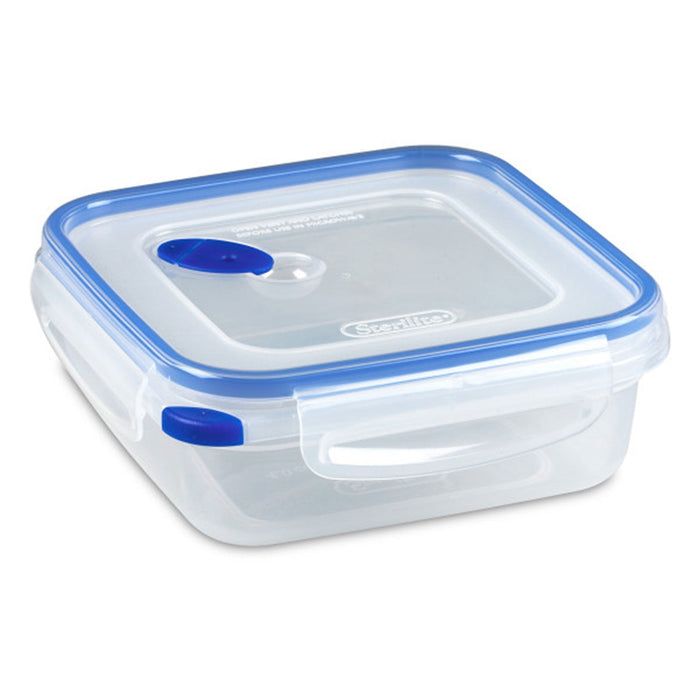 Sterilite 4.0 Cup Square Ultra-Seal Food Storage Container, Blue (6 Pack)