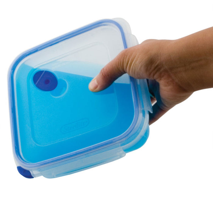 Sterilite 4.0 Cup Square Ultra-Seal Food Storage Container, Blue (6 Pack)