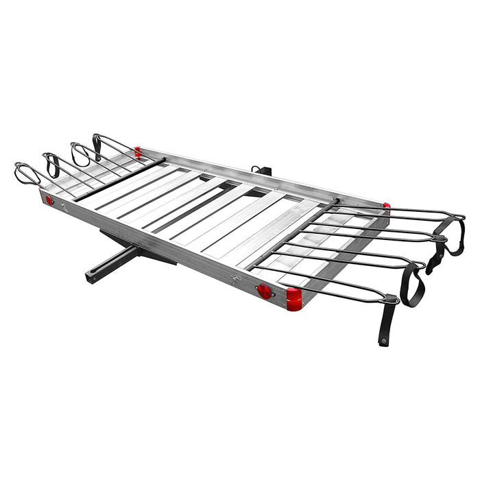 Tow Tuff TTF-2762ACBR Heavy Duty 2-in-1 Aluminum Cargo Carrier with Bike Rack