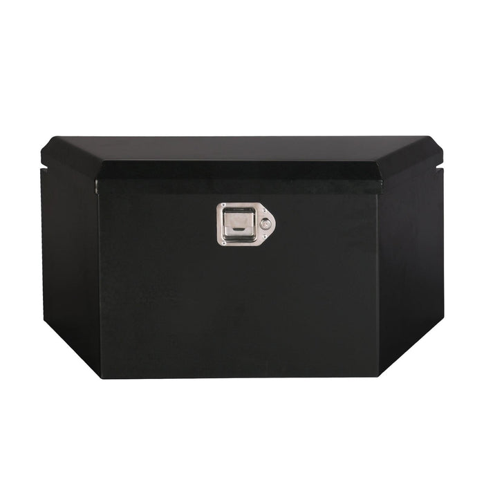 34" Trailer Tongue Box Steel Truck Tool Cargo Storage Box Storage Organizer with Lock, Black