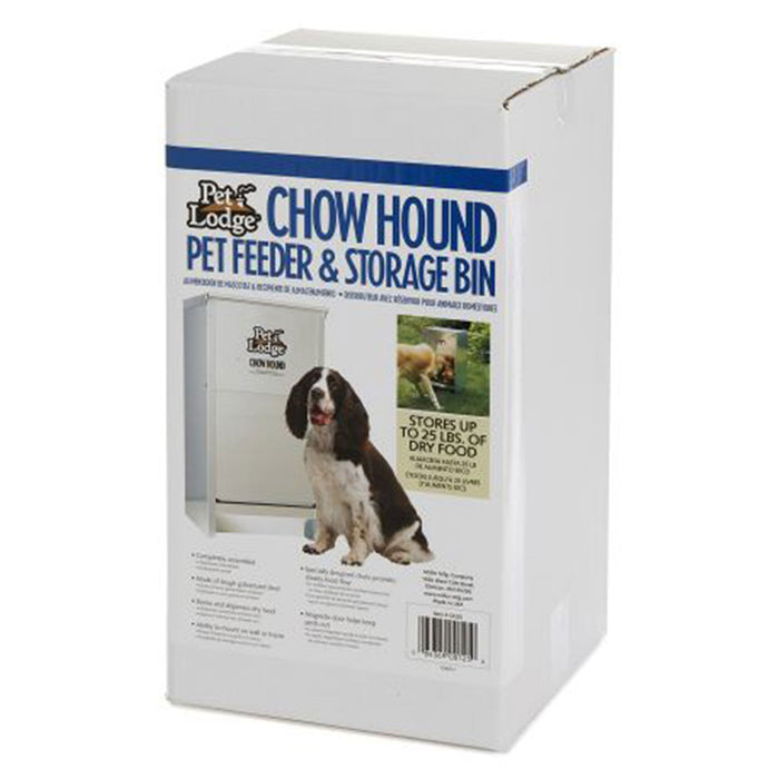 Little Giant Dry Food Automatic Steel Dog Feeder Chow Hound 25 LB (2 Pack)