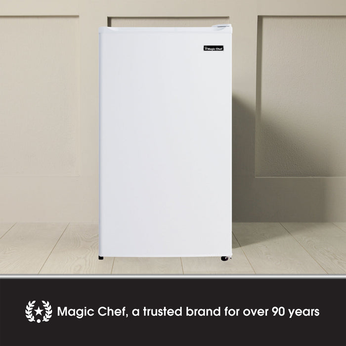 Magic Chef MCBR350W2 3.5 Cubic Feet Compact Mini Refrigerator & Freezer, White