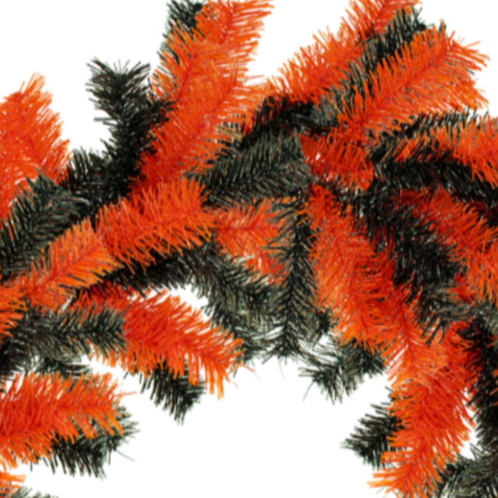 Orange and Black Tinsel Halloween Wreaths