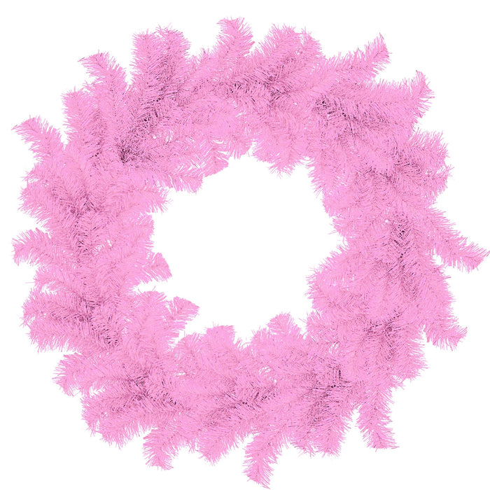 Pink Tinsel Christmas Wreaths