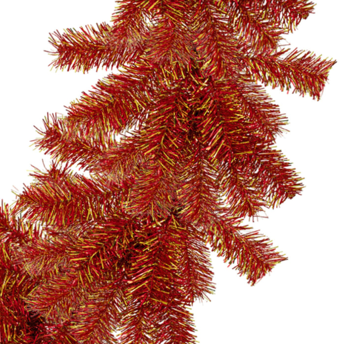 Red and Gold Tinsel Christmas Wreaths