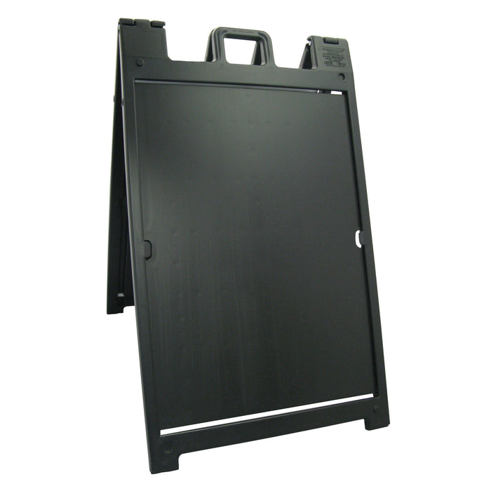 Plasticade Deluxe Signicade Portable Folding Double Sided Sign Stand, Black