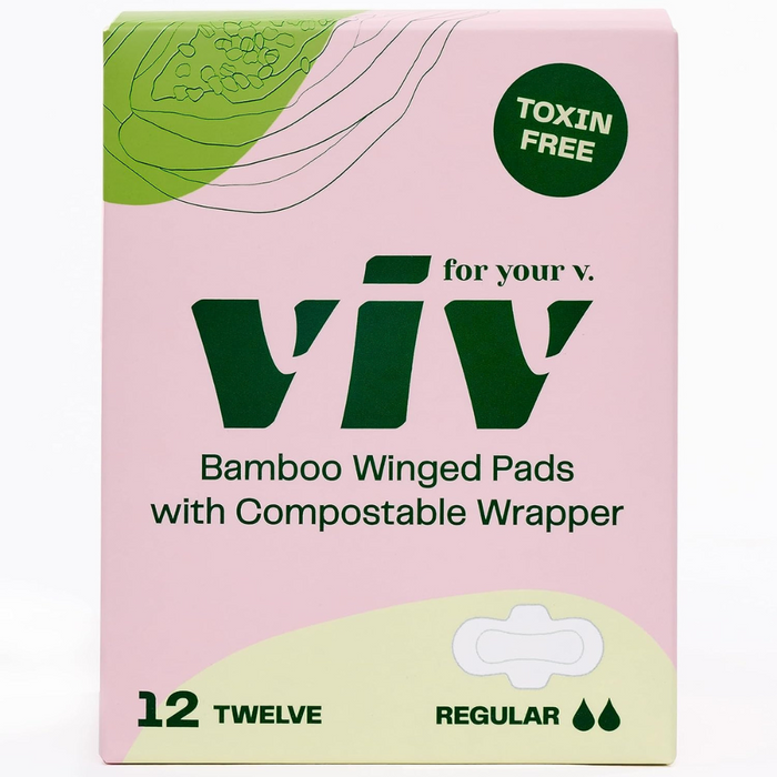 Viv Bamboo Winged Pads - 12 Count