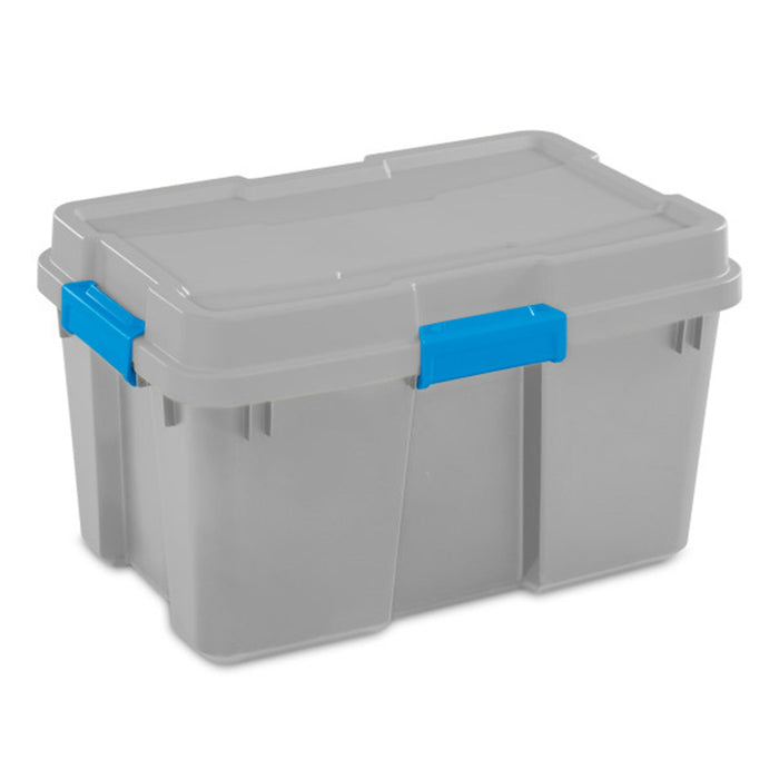 Sterilite 30 Gal Gasket Tote Heavy Duty Stackable Storage Bin with Lid, 3 Pack