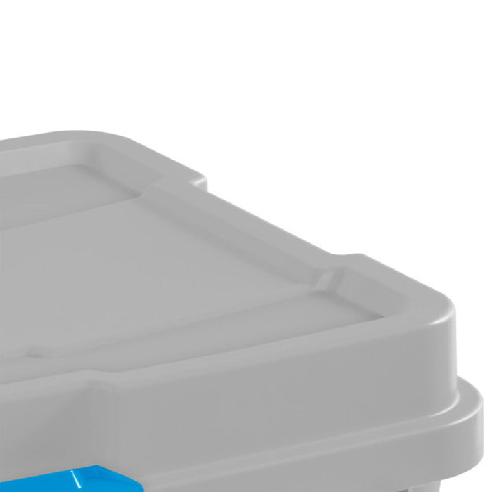 Sterilite 30 Gal Gasket Tote Heavy Duty Stackable Storage Bin with Lid, 3 Pack