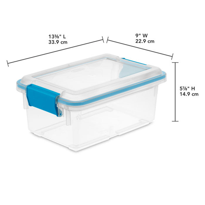 Sterilite 7.5 Quart Clear Plastic Home Storage Box with Latching Lids, (18 Pack)