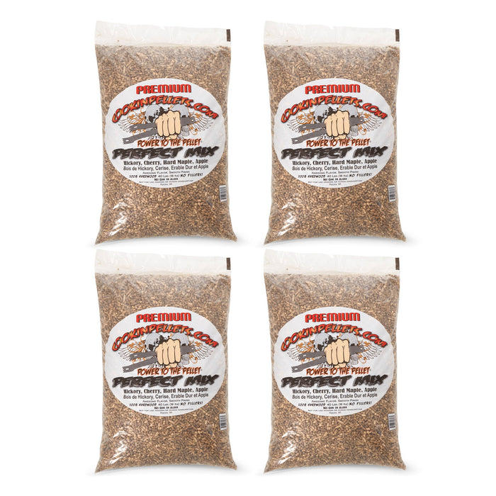 CookinPellets 40 Lb Perfect Mix Hickory,Cherry,Maple,Apple Wood Pellets (4 Pack)