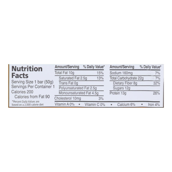 Zing Bars Chocolate Peanut Butter Nutrition Bar, 1.76 Oz Bars, 12 Count Case