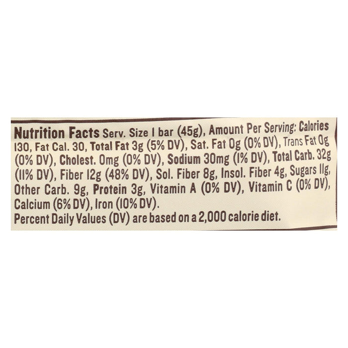 Nugo Fiber Dlish Cinnamon Raisin Nutrition Bar - 1.6 Oz Bars - Case of 16