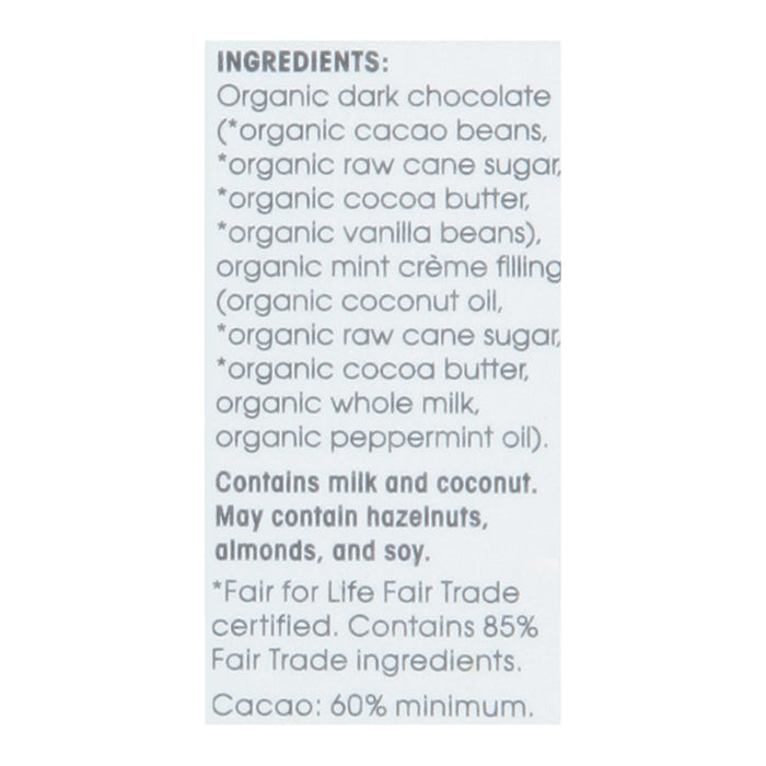 Alter Eco Dark Chocolate Thin Mints Cream Cookies - 2.96 Oz - Pack of 12