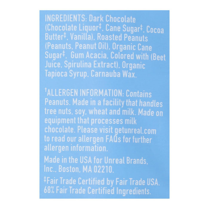 Unreal Dark Chocolate Peanut Gems, Case of 6 - 5 Oz