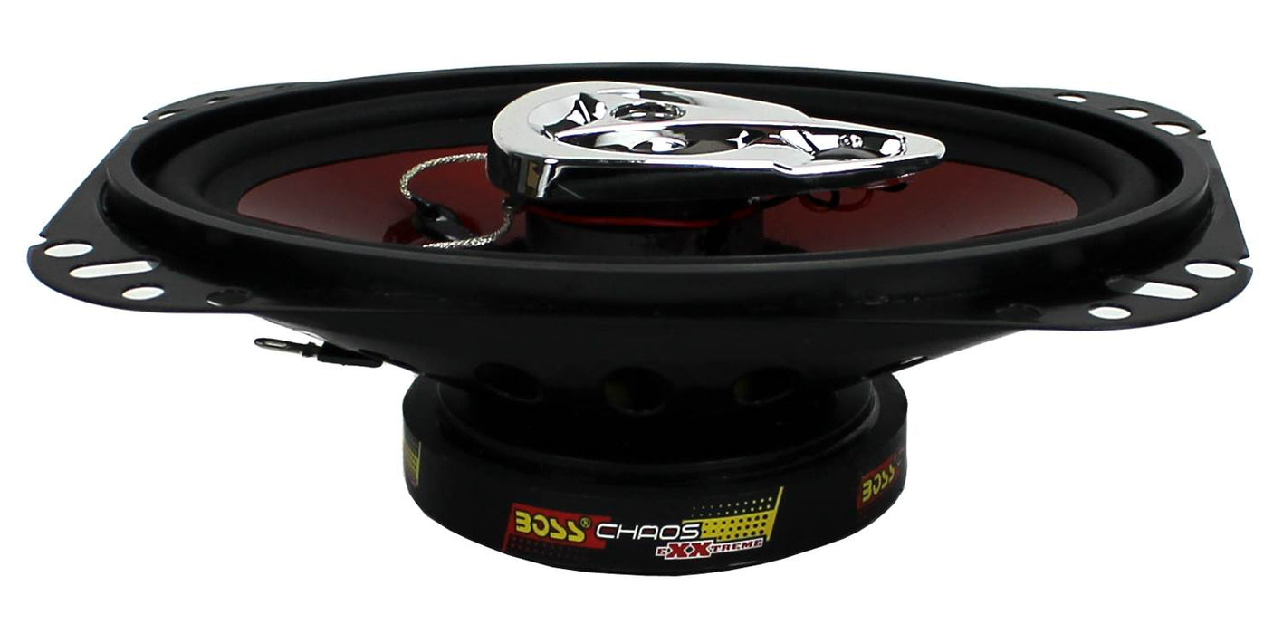 2 BOSS CH4630 4"x 6" 250W 3-Way Car Audio Coaxial Speakers Stereo Red 4 Ohm