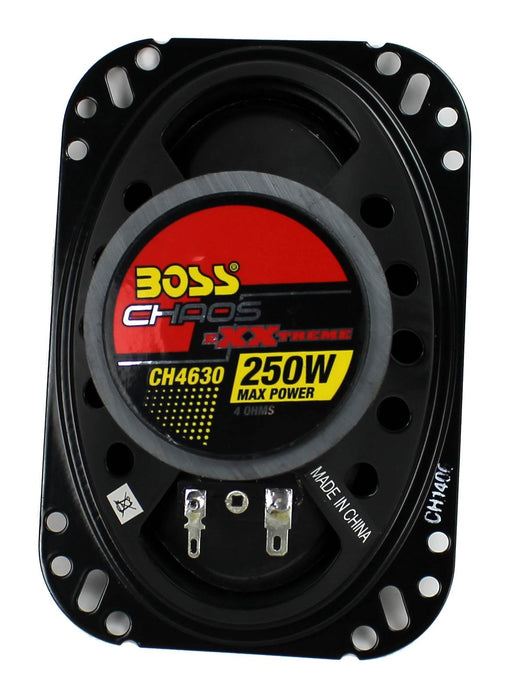 2 BOSS CH4630 4"x 6" 250W 3-Way Car Audio Coaxial Speakers Stereo Red 4 Ohm