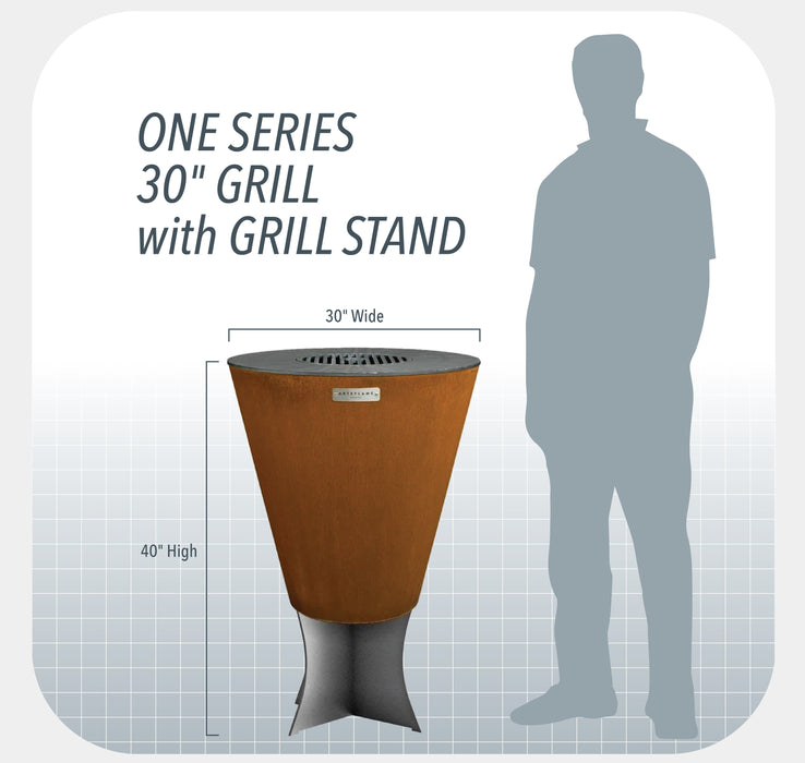 Arteflame One30 Grill Stand - From Table to Bar Height