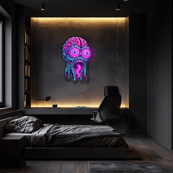 UV Printed Skull Neon Sign, Neon Wall Art, Neon Light Sign, Custom Neon Sign, UV Print Neon Sign, Acrylic Neon Sign, Housewarming Gifts