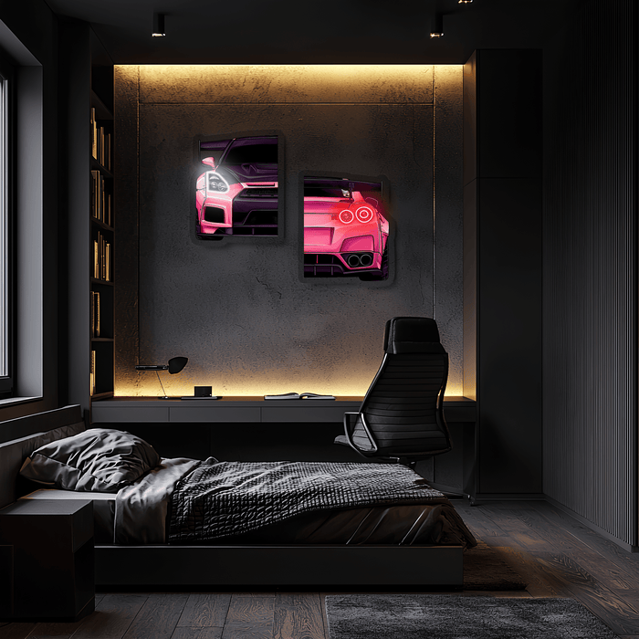 Car light up sign, Car neon light sign, Car wall art lighted, Car led wall decor, Car led sign, Garage neon sign, Neon painting art For Man - UvCar24