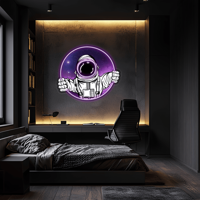 Astranaut Neon Sign, Uv Print Neon, Astranaut Wall Decor, Uv Print Neon Sign,Neon Light,Neon Wall Art, Neon Sign,Neon Light Sign,Neon Gifts