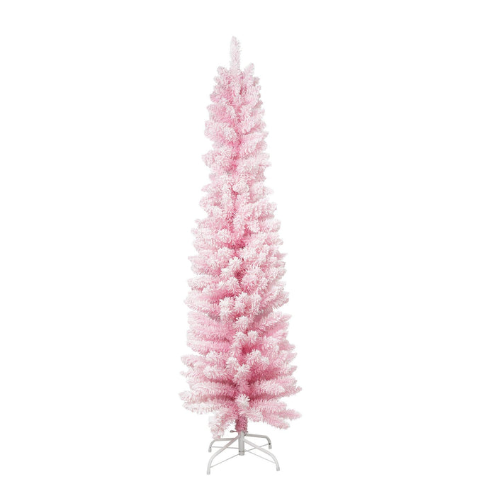 5ft Pink Artificial Christmas Tree Xmas Tree with 250 Branch Tips Metal Stand