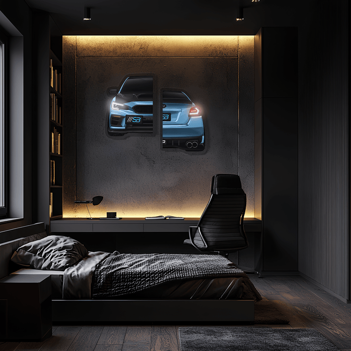 Car light up sign, Car neon light sign, Car wall art lighted, Car led wall decor, Car led sign, Garage neon sign, Neon painting art For Man - UvCar23