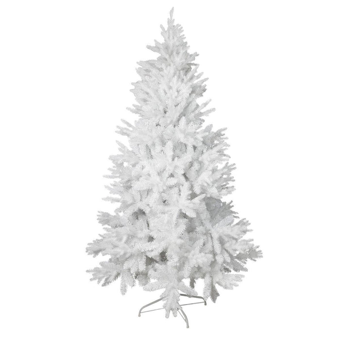 6.9ft Artificial Christmas Pine Tree Xmas Tree with 1150 Branch Tips Metal Stand, White