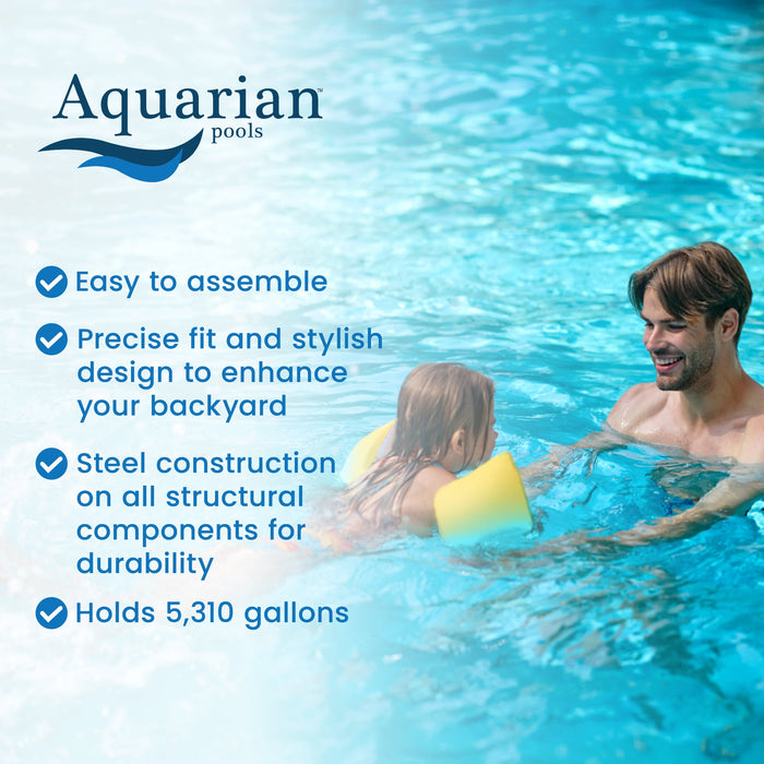 Aquarian Phoenix 15ft x 52in Above Ground Swimming Pool Kit & Pump & Ladder Kit