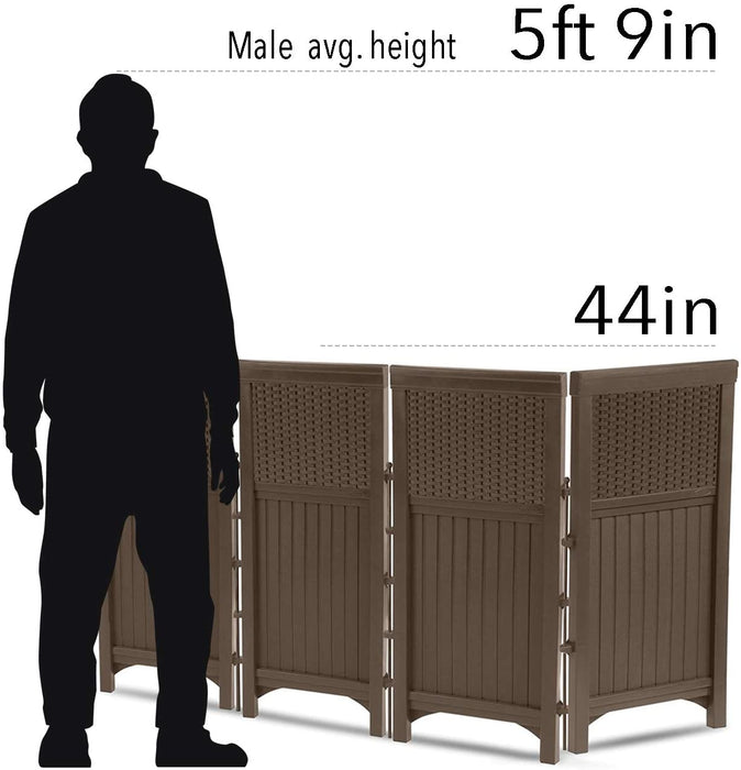 Suncast FSW4423 Backyard and Garden Patio Rust-Resistant Screen Gate/Fence, Java