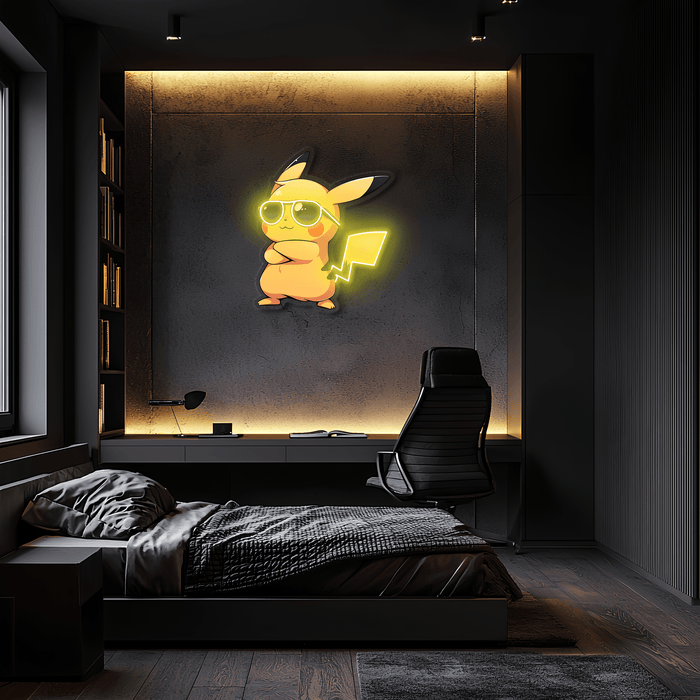 Pikachu Neon Sign, Uv Print Neon, Pokemon Wall Decor, Uv Print Neon Sign,Neon Light,Neon Wall Art, Neon Sign,Neon Light Sign,Neon Gifts