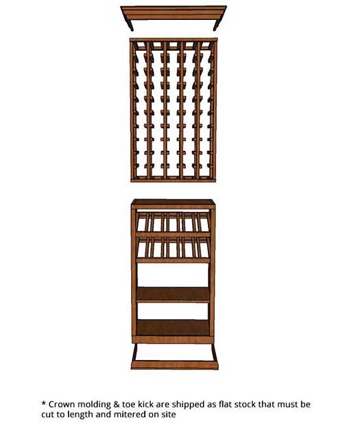 2 Foot Wine Cellar - 75 Bottle Capacity