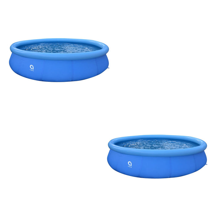 JLeisure 15Ft x 36" Prompt Set Inflatable Outdoor Backyard Swimming Pool(2 Pack)