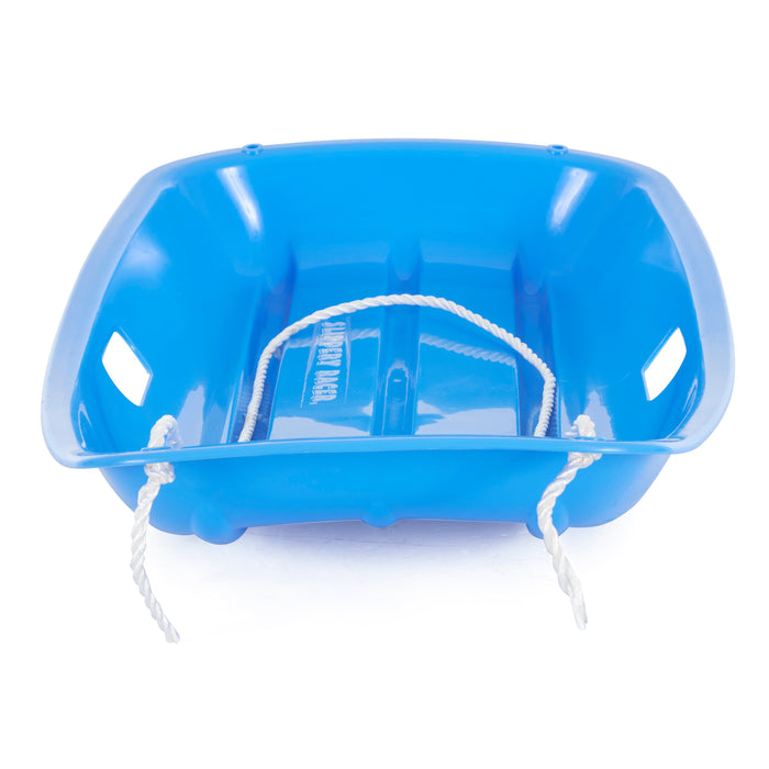 Slippery Racer Downhill Sprinter Kids Toddler Plastic Toboggan Snow Sled, Blue