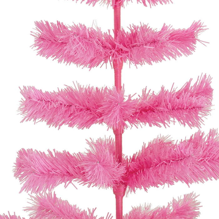 Pink Tinsel Christmas Tree